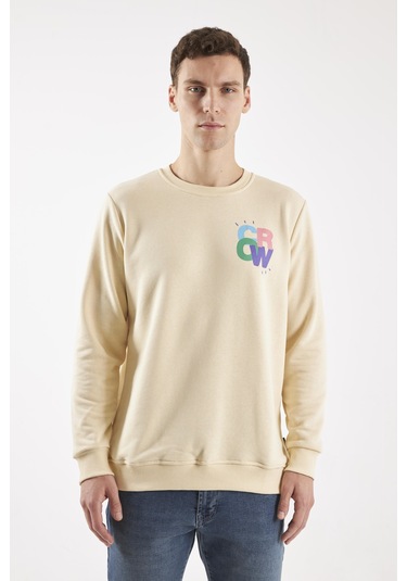 The Colour Ekru O-yaka Sweatshırt Ekru