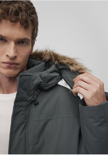 Mavi - Kapüşonlu Yeşil Parka 0110472-71598 Yeşil