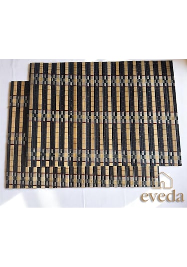 Eveda Bambu 6'lı Amerikan Servis 30x42 Cm Çok Renkli