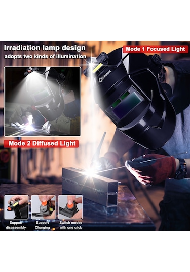 Hallow Geevorks  Otomatik Karartma Kaynak Yüz Maskesi Büyük E24711