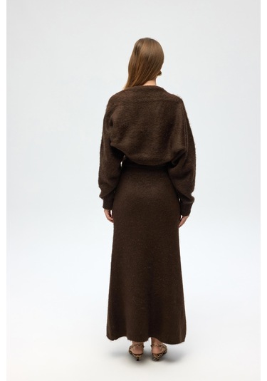 Vintera Kahve Üçlü Triko Takım Kahve