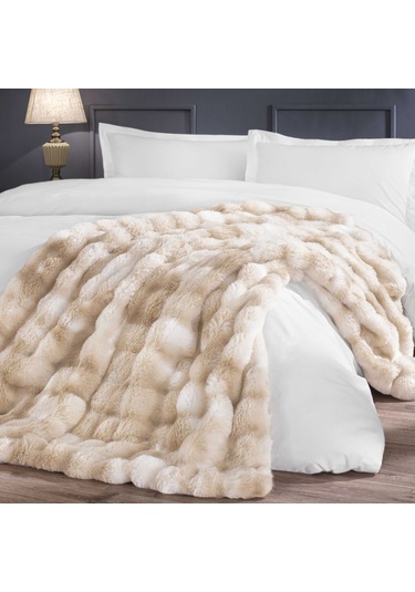 Linens Cozynest Throw Bej Bej