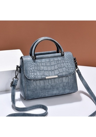 Shidai888 A966-5 Taş Desen Bayan Tek Omuz Çantası Mavi