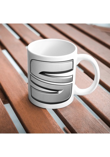 Applucky Seat Logo Tarihçesi Baskı Kupa Bardak Beyaz