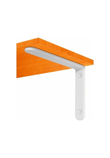 Yifomall 8 Adet Beyaz 100x150mm Metal L Tipi Duvar Braketi, Yük Taşıyan Kayar Raf Destekçisi, Vidalı Dıy Montaj Gereci Beyaz
