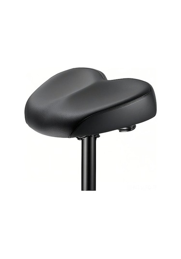 Sürekli Konforlu Bisiklet Jokosu - Geniş, Burunsuz, Şok Emici - Pu Deri Ve Sponge - Siyah Renk Siyah Siyah