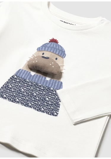 Mayoral Erkek Bebek T-shirt 2070 Krem