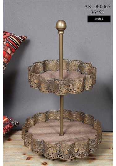 Vitale Metal Katlı Kurabiyelik Bronz Ak.Df0065