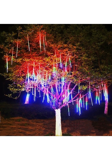 Pazly Yama Tüpü Toptan Şeridi Renkli Renkli Meteor Meteor Lamba Lamba Lamba Lamba Konisi Fişli Duşu Dış Dekoratif Buz Aydınlatma Akış Qt