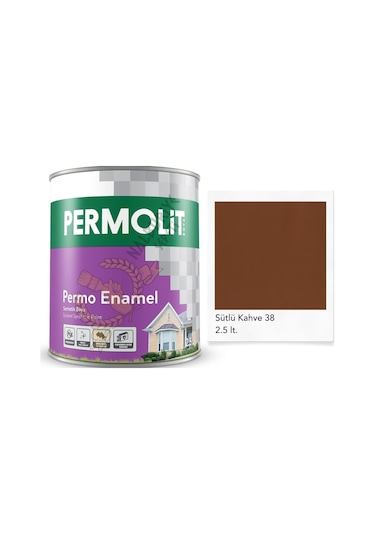Permolit Enamel Sentetik Yağlı Boya Sütlü Kahve 2.5 Lt. 2.5 L