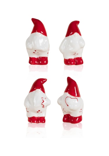 The Mia Yılbaşı Ağacı Süsü Şanş Cücesi 4lü Set 4x4x7 Cm 4 Adet