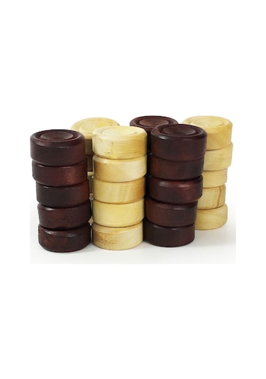 Helena Wood Art Şimşir Mini Tavla Pulu 17Mm