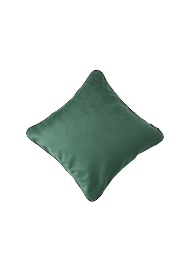 Biyeli Kırlent Yastık Kılıfı Zümrüt Yeşili 45x45