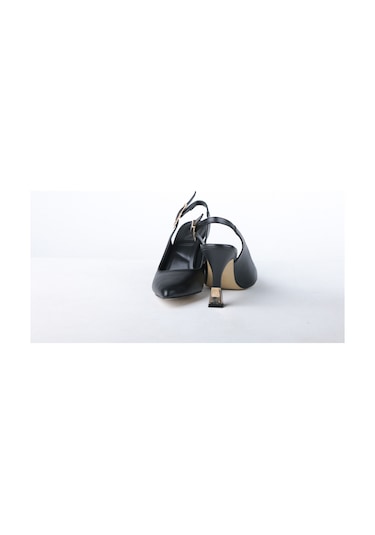 Ayakkabımood Cc 8 Cm Arka Açık Kadın Stiletto Ayakkabı Siyah