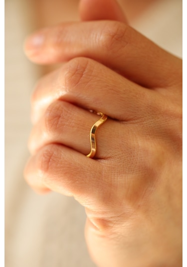 14 Ayar Altın Zikzak Ajda Yüzük - Yzk26915