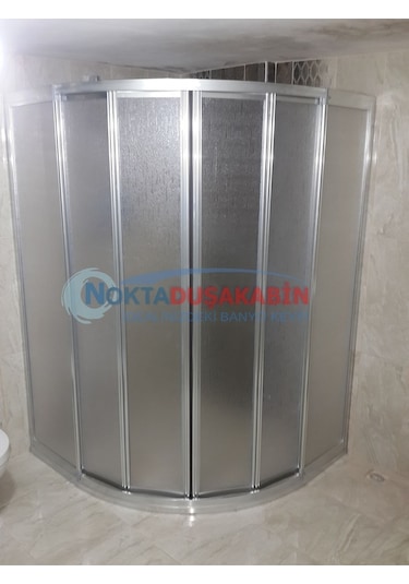 Nokta Duşakabin 90 x 90 Oval Teknesiz Mika Camlı Duşakabin Şeffaf