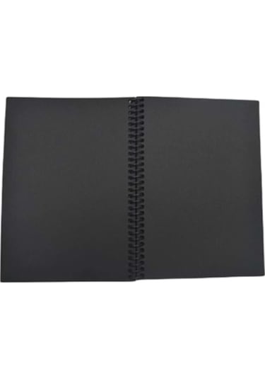 Gürmat Siyah Yapraklı Defter A5 40 Yaprak Spiralli Siyah