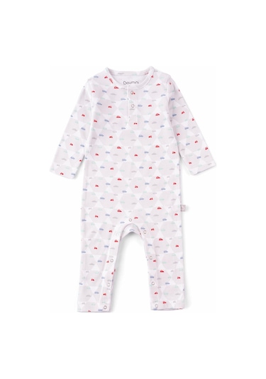 Boumini Bebek Uzun Kollu Çıtçıtlı Tulum Arabalar-gri Gri