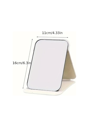Sunshine011 White Portable Folding Mirror - Tek Taraflı Makyaj Aynası, Kompakt Ve Hafif Beyaz