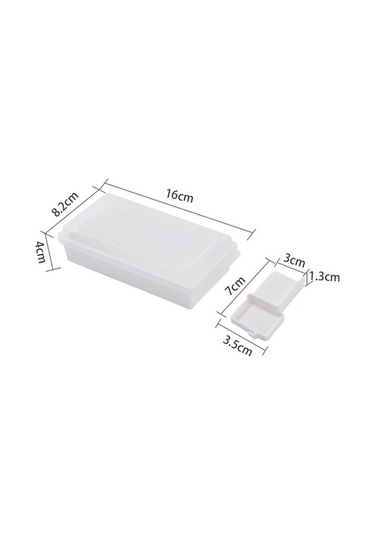 Dancemonkey Cbtx Ev Kare Tereyağı Kesme Sebzelik Kapaklı Kullanıcı Dostu Mutfak Peynir Saklama Kutusu Beyaz Beyaz