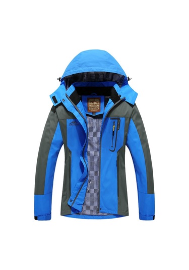 Kadın Outdoor Ceket Rüzgar Geçirmez Ceket Mavi Mavi