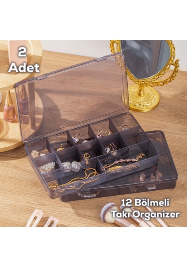 Porsima Org-601 2li Çok Amaçlı Bölmeli Organizer Takı Kutusu Ant