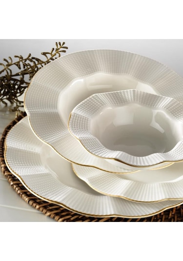 Kütahya Porselen Milenda 83 Parça Milenda Yemek Takımı