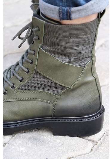 Vojo C756 Sıcak Astarlı Fermuarlı Erkek Bot Postal 2 Renk Haki