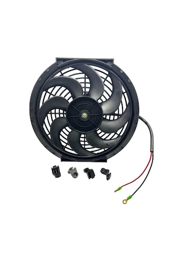 12v Fan Motoru Emici Aksiyel 11 " Helis Dış Çap 320 Mm