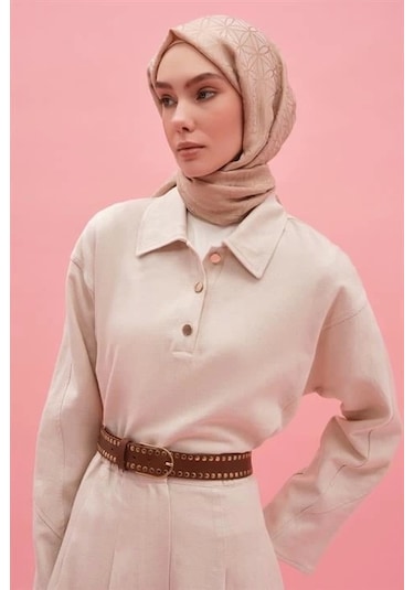 Armine Kuplu Ham Denim Takım 25y6025 Naturel Naturel Ekru