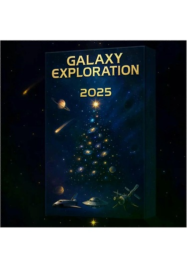 2025 Galaksi Keşif Advent Takvimi 2d Düz Akrilik Uzay Advent Oyuncağı Çocuk Genç Öğrenciler İçin 24 Günlük Noel Geri Sayım Takvimi