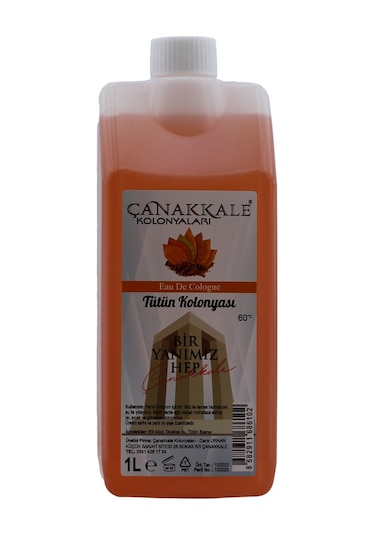 Çanakkale Kolonyaları Tütün Kolonyası Bidon Korumalı Kapak - Yeni Model 1 L