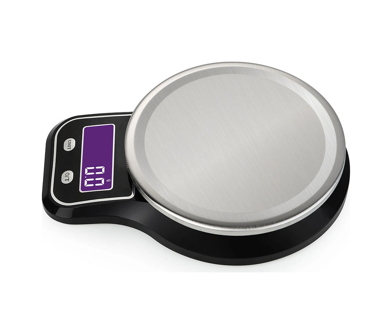 Youmex Ev Mutfak Dijital Terazi, Paslanmaz Çelik Tabla, 5kg/1g Hassasiyet, 770ml Kase, Lcd Ekran, Otomatik Kapatma, Siyah Pil Dahil Değil Siyah