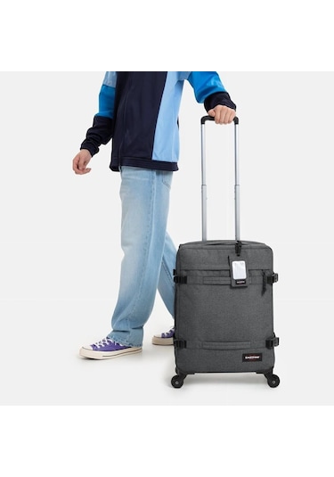 Eastpak Transit'r 4 S Black Denim Siyah Valiz Kabin Boy Siyah