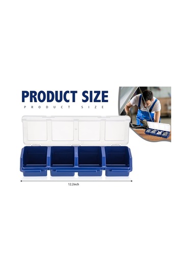 Xurunkeji Paket Vida Düzenleyici Kutu Kapaklı 4 Bölmeli Alet Kutusu Bölücü Bölmeli Kaplar Sıralama Vida Alet Kutusu Kılıfı 50x40x8cm Xurunkeji Paket Vida Düzenleyici Kutu Kapaklı 4 Bölmeli Alet Kutusu Bölücü Bölmeli Kaplar Sıralama Vida Alet Kutusu Kılıfı 50x40x8cm