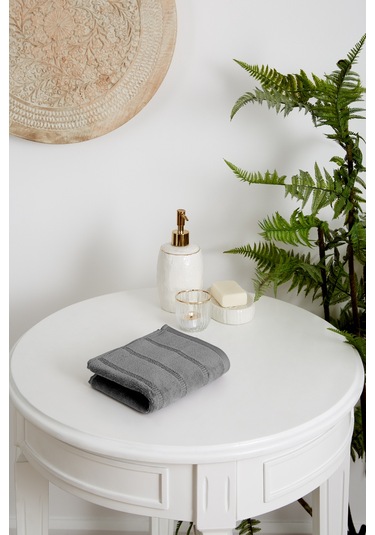 Sadem Organik Stripe Mutfak Ve Kurulama Havlusu 30x50 Cm Gri