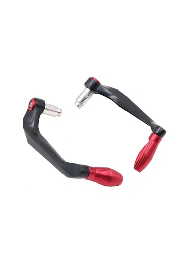 Motosiklet Fren Kolu Koruyucu Kolu, 18mm Universal Tutamacı, Abs Malzeme, Kırmızı, Çift Set, Güvenli Sürüş Sağlar