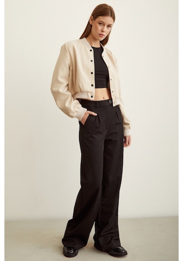 Never More Astarlı Çıt Çıtlı Mont Bej