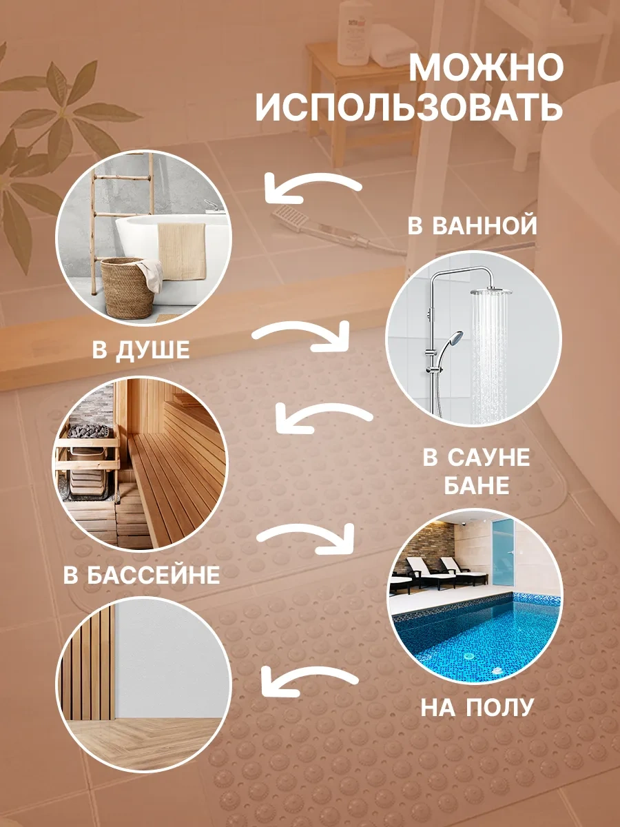 Conflate Vantuzlu Banyo Kaydırmaz Paspas 434478588 Beyaz