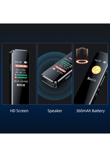 Singree "usb 2.0 Ses Kaydedici & Mp3 Çalar - 0.96'' Renkli Ekran, 40 Saat Kayıt, 8gb Kart Dahil"