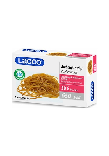 Lacco Ambalaj Paket Lastiği - Midi - 50 Gr. %100 Kauçuk