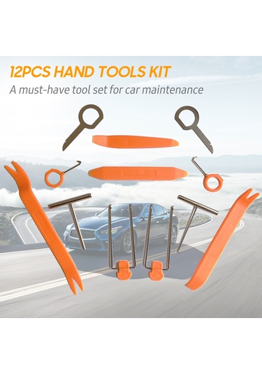 Lemestar 12 Parçalı Araç Ses Sistemi Sökme Takımı - Kapı Bakımı İçin El Tipi Onarım Aletleri Seti