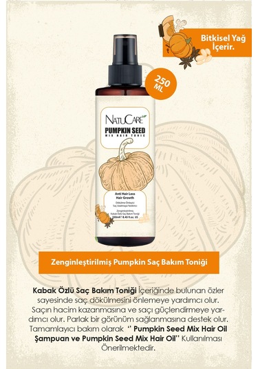Natucare Pumpkin Saç Bakım Toniği 250 ML