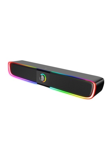 Mini Boyut Büyük Keyif Rgb Işıklı Usb Kablolu Hoparlör İç Mekanlar Ve Oyuncular İçin Etkileyici Ses