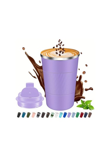Willowhaven Light Purple 510ml Termos Kahve Termosu Sızdırmaz Taşınabilir Açık Mor