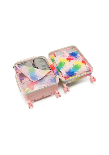 Free Like The Wind Binilebilir Çocuk Valizi Kabin Boy, Düşme Engelleyici Pembe