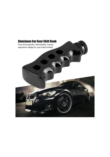 Lemestar Araç Vites Topu: Reçine+alüminyum Alloy, Ergonomik Tasarım, Siyah, Dayanıklı, Kolay Kurulum Siyah