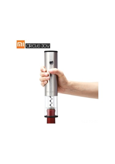 Circle Joy Paslanmaz Çelik Elektrikli Şarap Açıcı - 6-8 Saniye Hızlı Açma, 120 Şarap Kabı Kapasitesi, Gümüş Renk Gümüş Gümüş