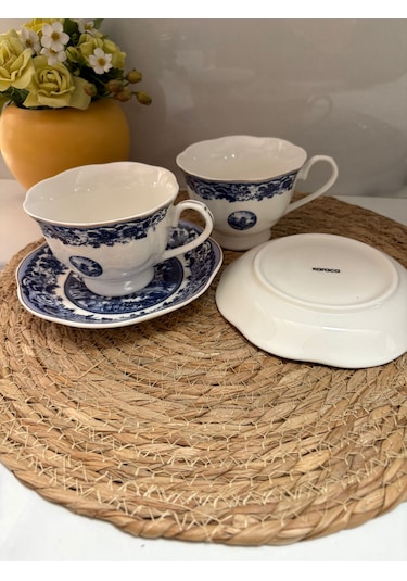 Kr Blue Odyssey Çay Fincanı Beyaz