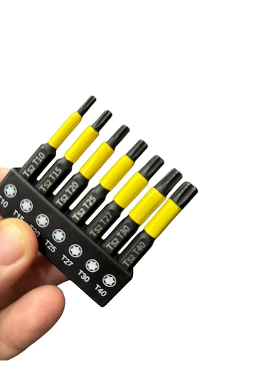 Torx Bits Set 7 Parça S2 Kalite 50 Mm